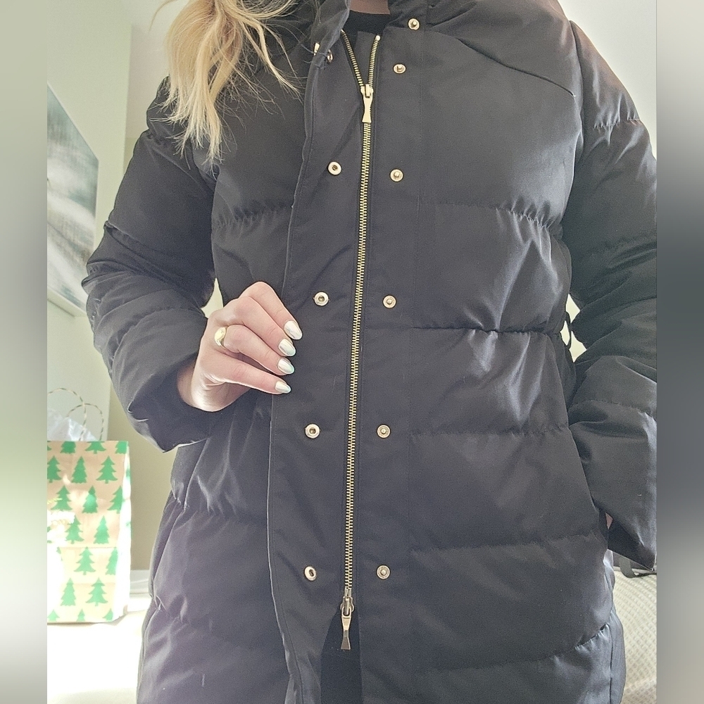 Kate Spade womens down filled black puffer coat size large - Picture 7 of 16